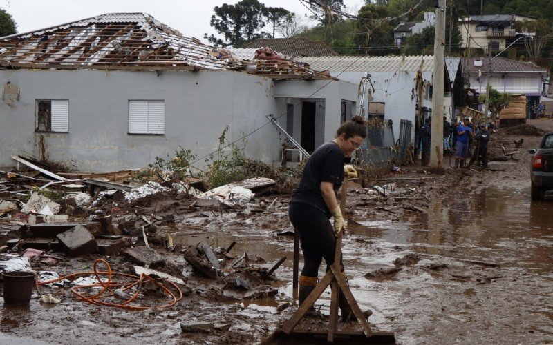 Fotos mostram como estava a cidade de Muçum no último sábado (9)