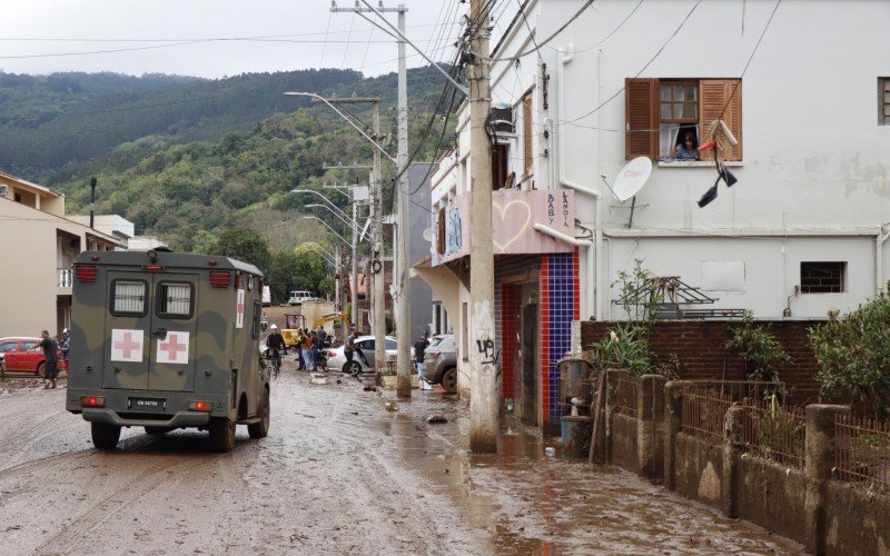 Fotos mostram como estava a cidade de Muçum no último sábado (9)