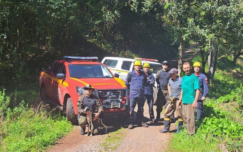 Cachorro é resgatado após cair de penhasco e ficar uma semana preso em área de difícil acesso