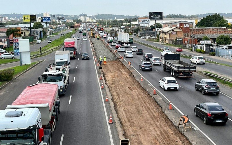 Obra da terceira faixa da BR-116 segue em ritmo acelerado em São Leopoldo 