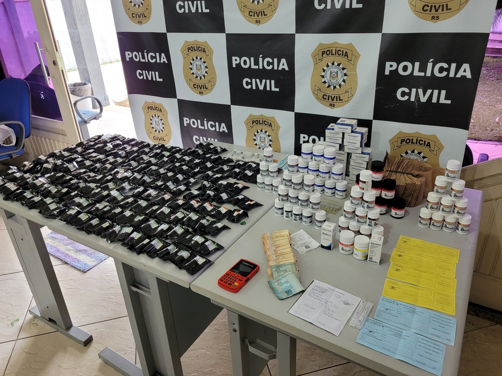 Homem é preso com anabolizantes avaliados em R$ 80 mil em Novo Hamburgo