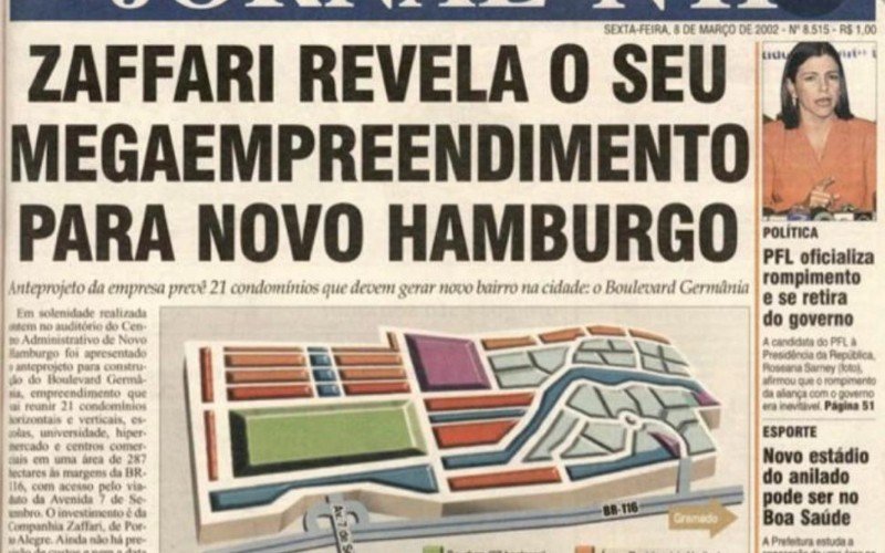 Capa do Jornal NH de 8 de março de 2002 | abc+