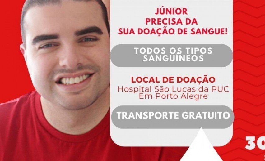 Transporte gratuito levará moradores da região para doar sangue a advogado de Canela que está em tratamento de câncer