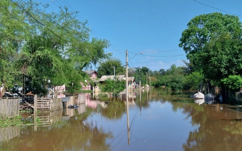 Alagamento do Rio dos Sinos na Vila Integração, em Lomba Grande | Jornal NH