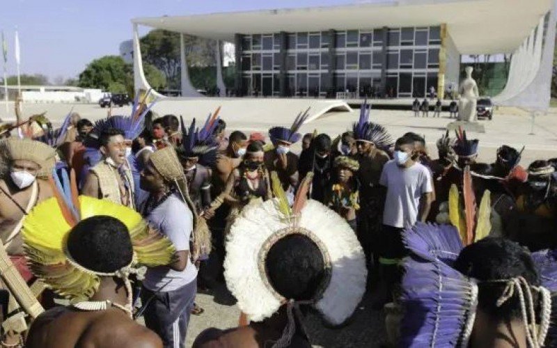 Indígenas no Supremo Tribunal Federal em maio de 2023 | Jornal NH