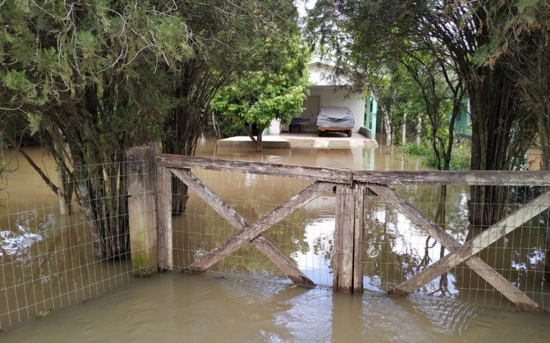 Ãreas afetadas pela enchente em Sapiranga