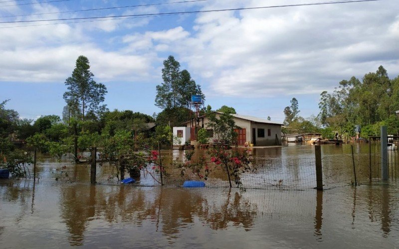 Ãreas afetadas pela enchente em Sapiranga