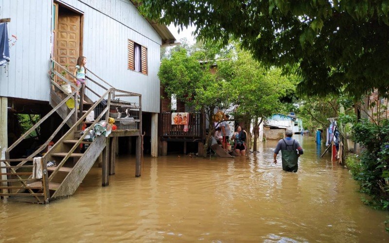 Ãreas afetadas pela enchente em Sapiranga