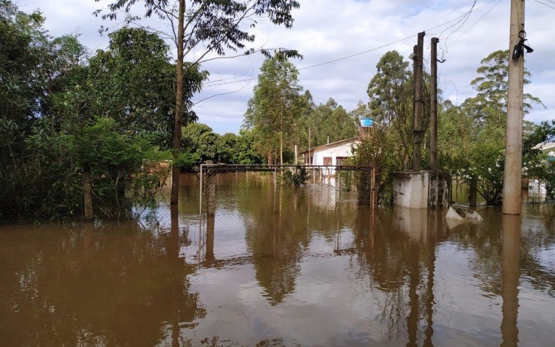 Ãreas afetadas pela enchente em Sapiranga