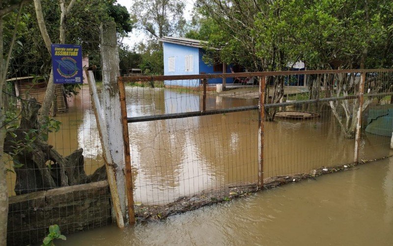 Ãreas afetadas pela enchente em Sapiranga