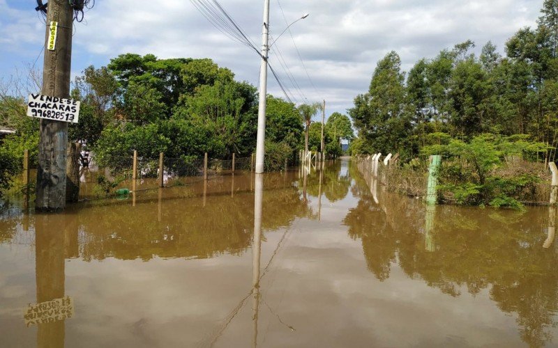 Ãreas afetadas pela enchente em Sapiranga