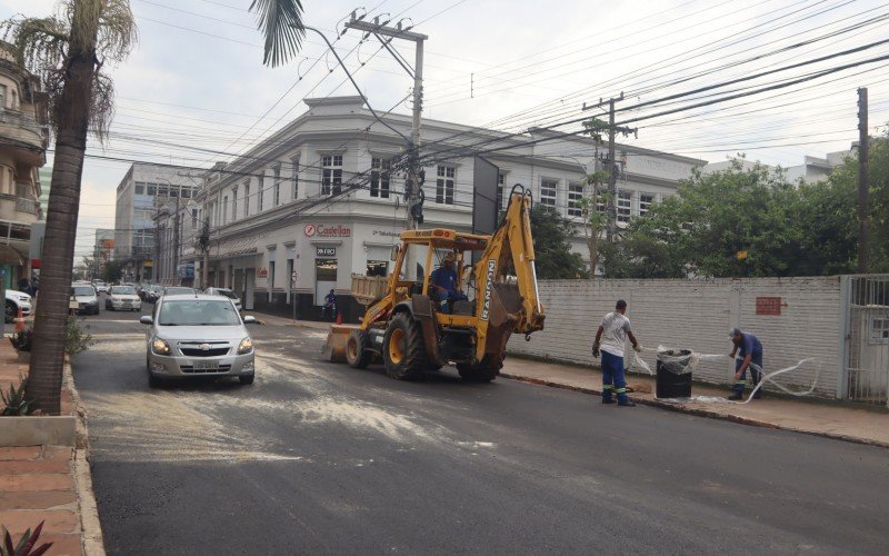 Liberação da rua Osvaldo Aranha após obras de drenagem