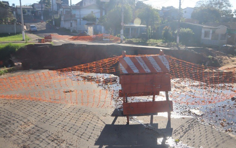 A via está bloqueada desde junho, quando houve o ciclone