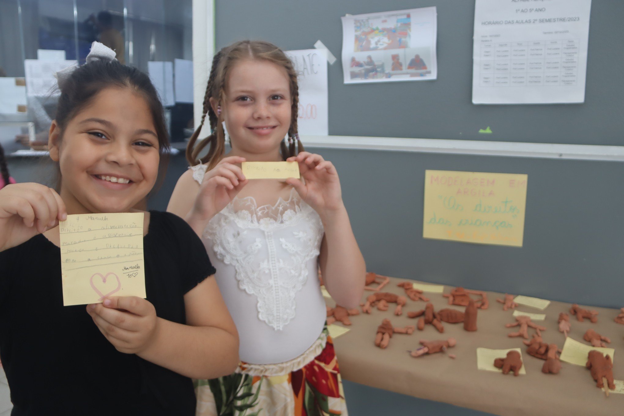 No 4Âº ano, Manuela e Leandra abordaram os seus direitos