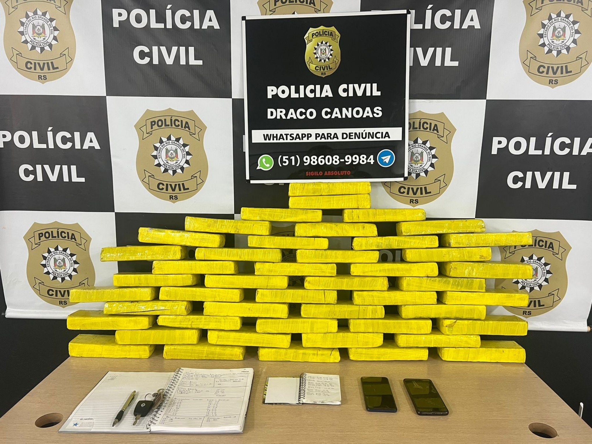 Polícia Civil apreende 30 kg de maconha em São Leopoldo