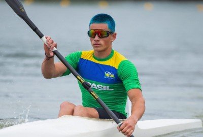 Herick, no Sul-Americano de Canoagem