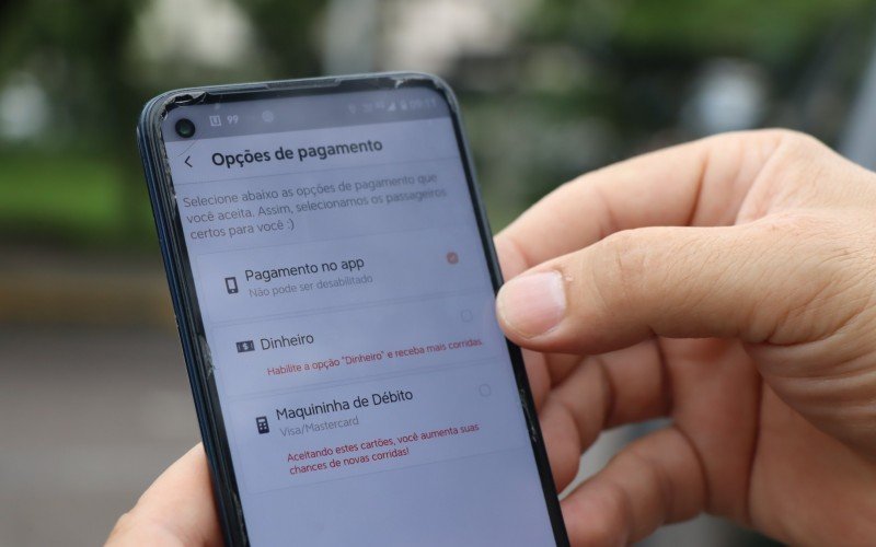 Motoristas estÃ£o desabilitando opÃ§Ã£o de pagamento em dinheiro nos aplicativos