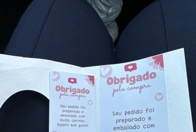 Cartão produzido pelos moradores do Lar São Vicente, que foi entregue para quem comprou cartão da instituição | Jornal NH