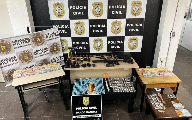 Operação encontrou drogas e armas em Canoas