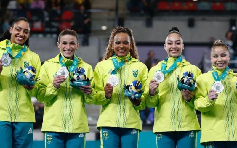 Seleção brasileira de ginástica artística fica com o prata nos Jogos Pan-Americanos de Santiago | Jornal NH