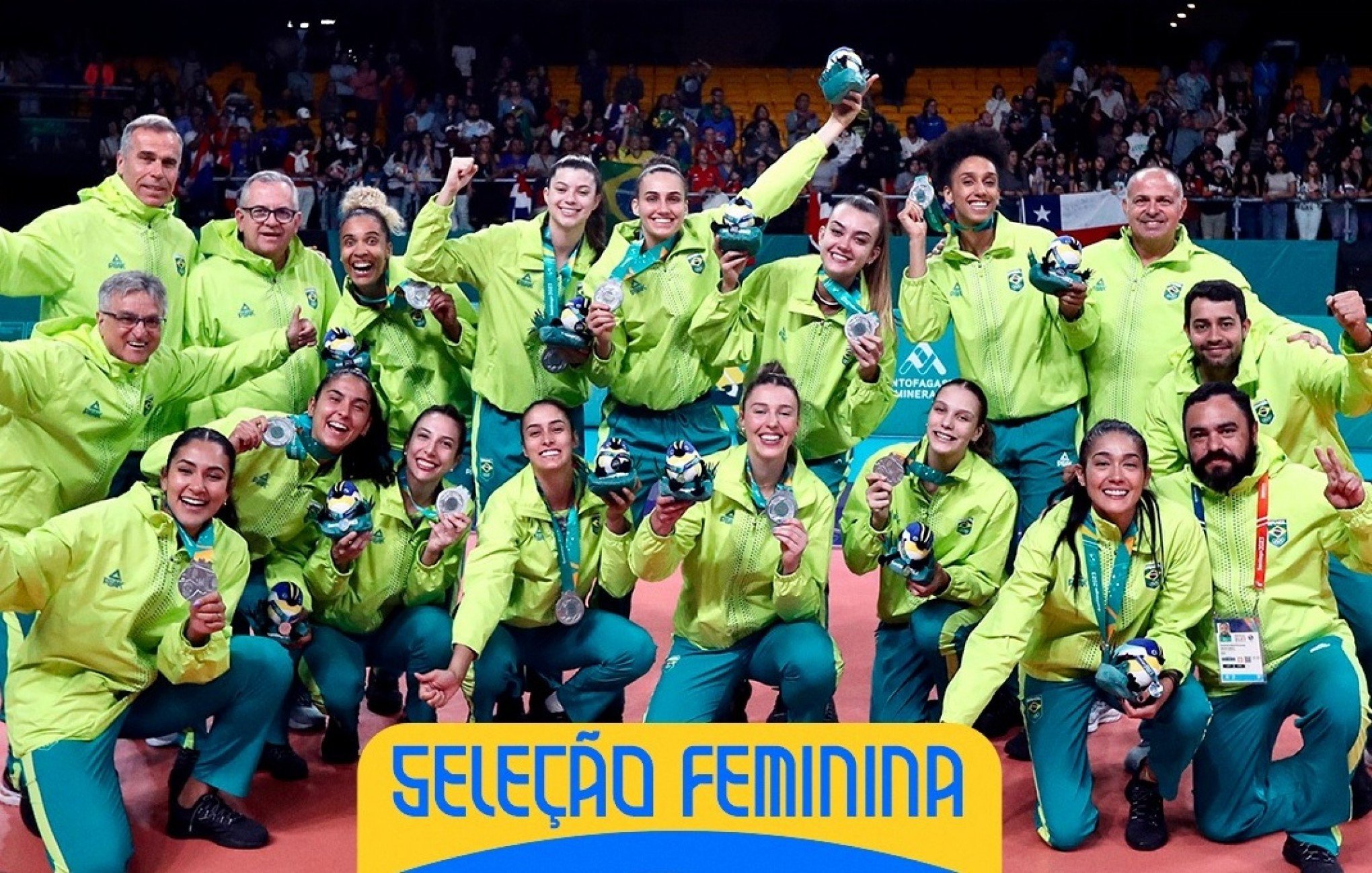 Seleção brasileira garante prata pan-americana no vôlei feminino