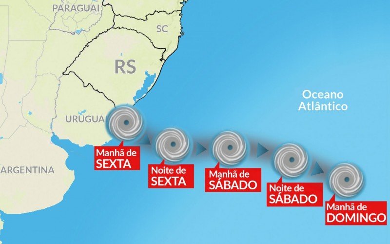 Rota do ciclone extratropical  | Jornal NH