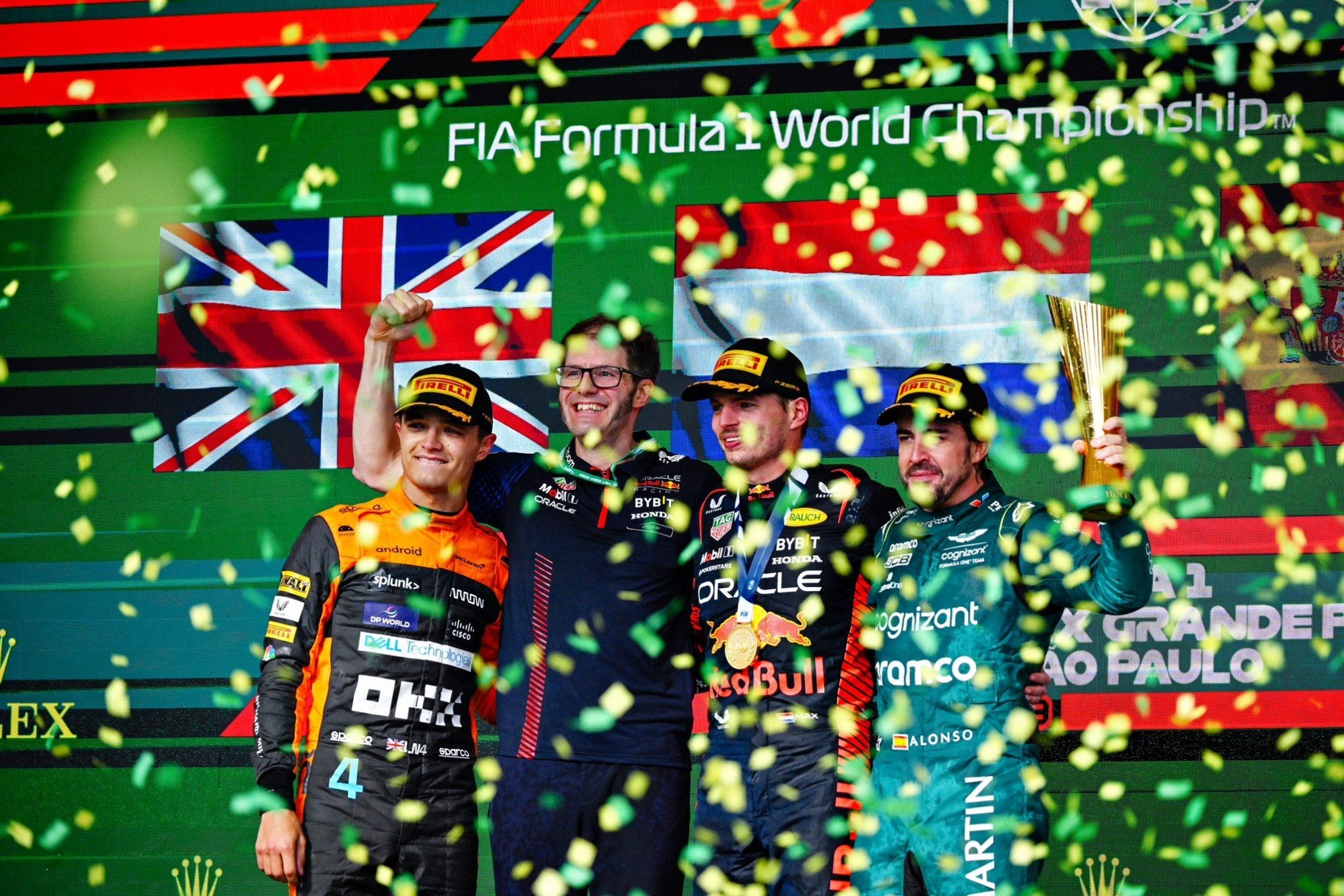 Verstappen ganha GP de São Paulo de F1 marcado por emoção no começo e no fim