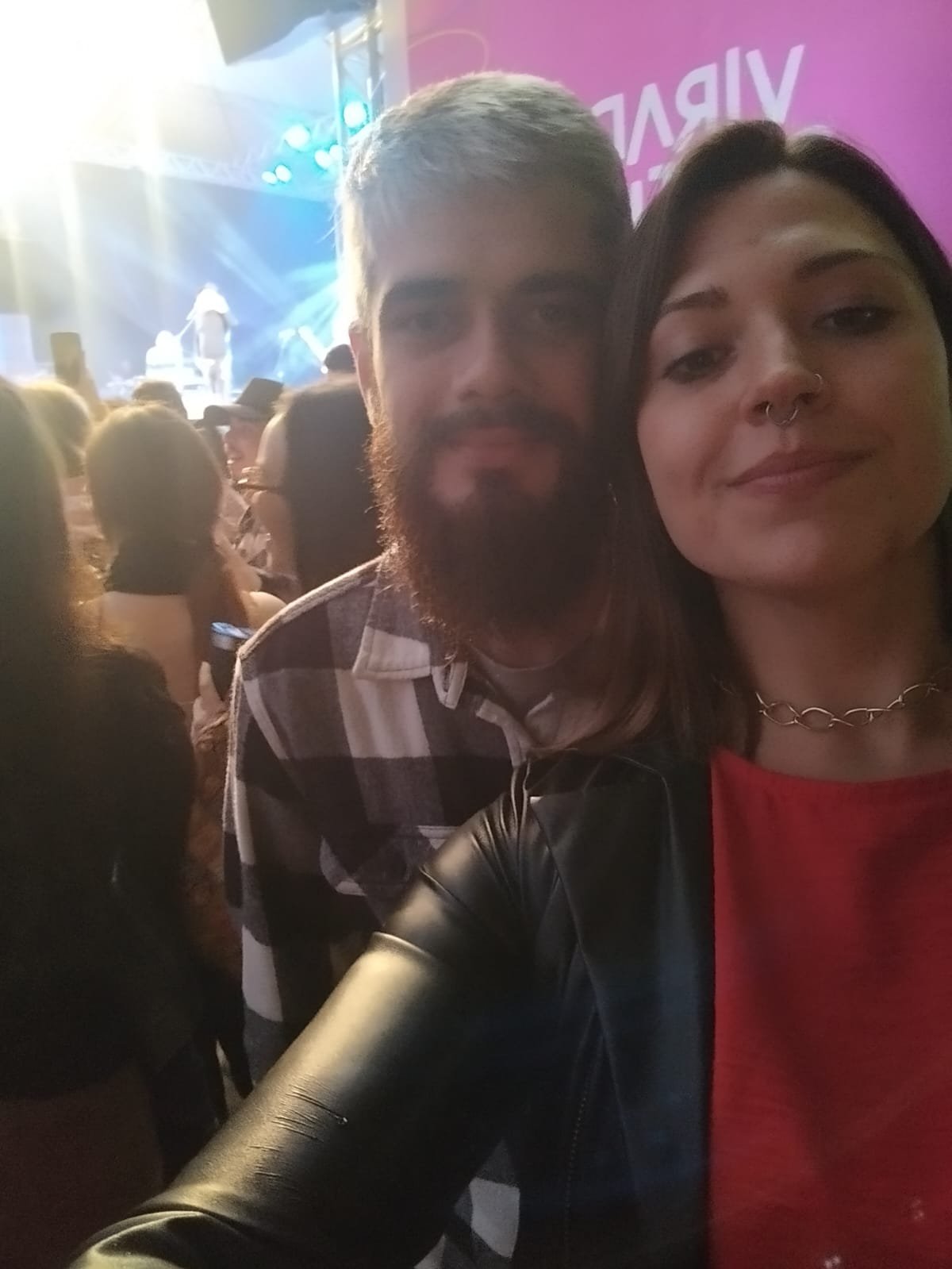 Felipe e Bruna no show de Alceu ValenÃ§a