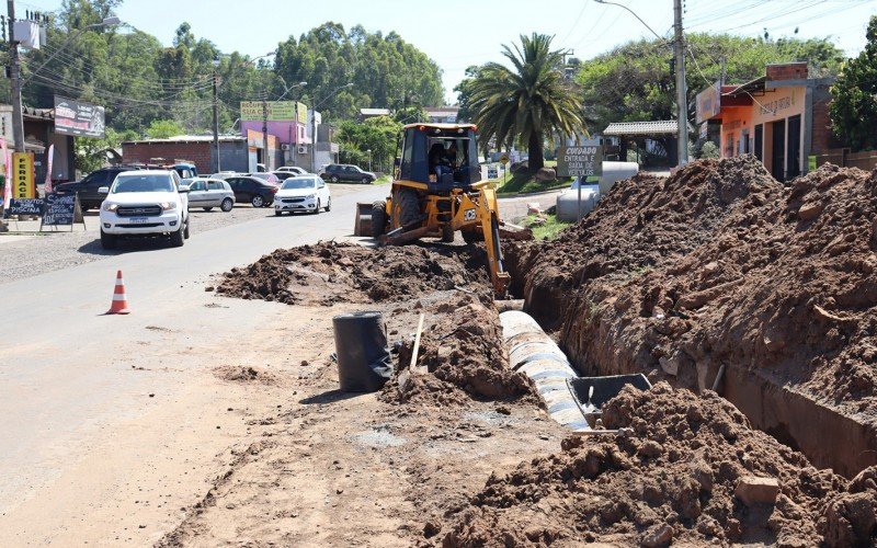 Obras na Rua Rincão buscam evitar novos alagamentos | Jornal NH