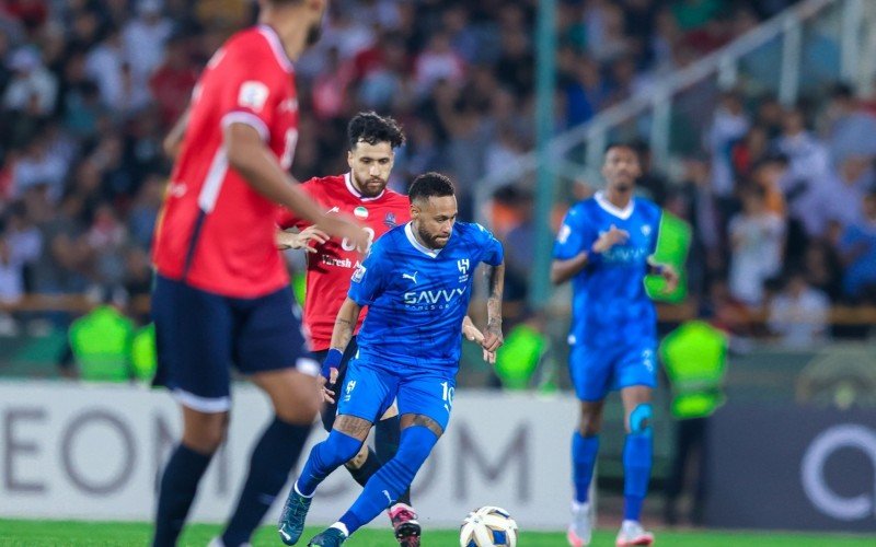 A última vez que Neymar entrou em campo pelo Al-Hilal foi no dia 3 de outubro contra o Nassaji Mazandaran, pela Liga dos Campeões da AFC | Jornal NH