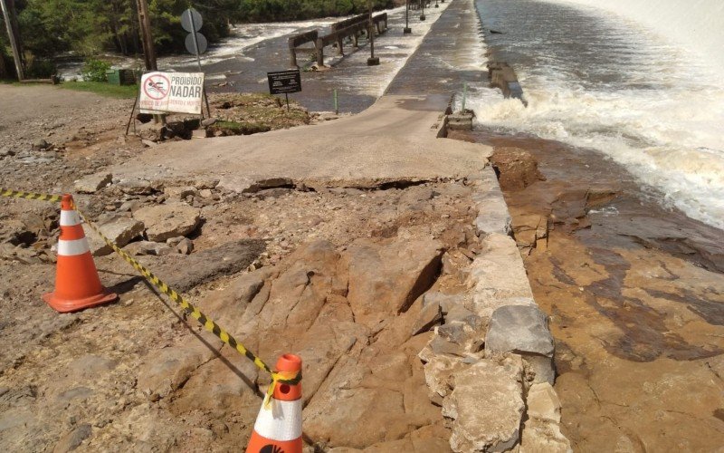 Passagem da Barragem do Salto sofreu erosões devido às chuvas