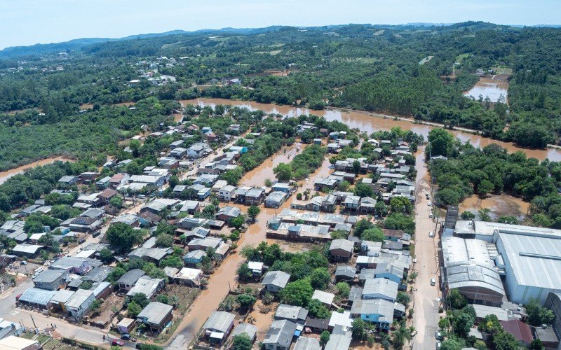 Cidades como S. S.  do Caí se desenvolveram a partir da beira de rios, o que potencializa estragos | Jornal NH