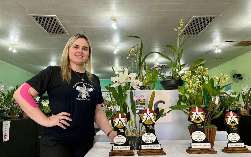 Wendy Würch é vice-presidente da Sociedade Leopoldense de Orquidófilos e comemora sucesso dos eventos 