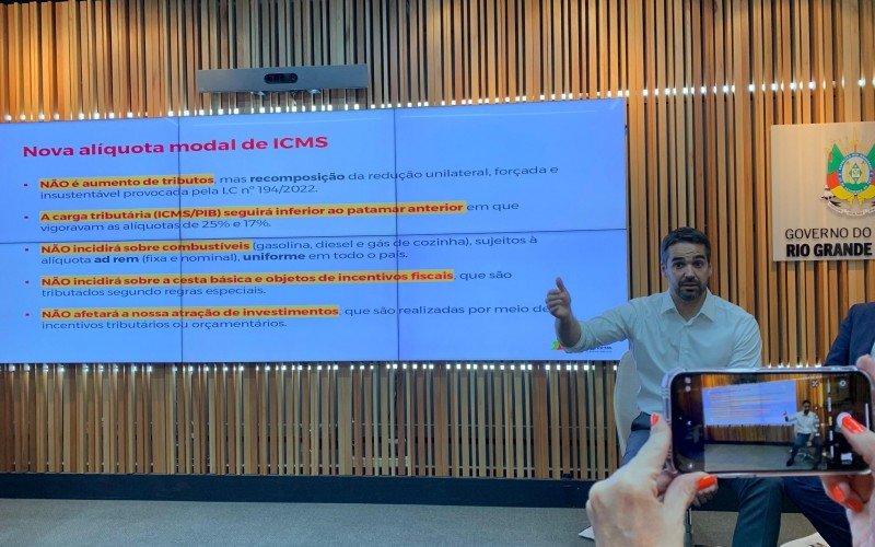 Leite falou com a imprensa sobre aumento da alíquota modal de ICMS | Jornal NH