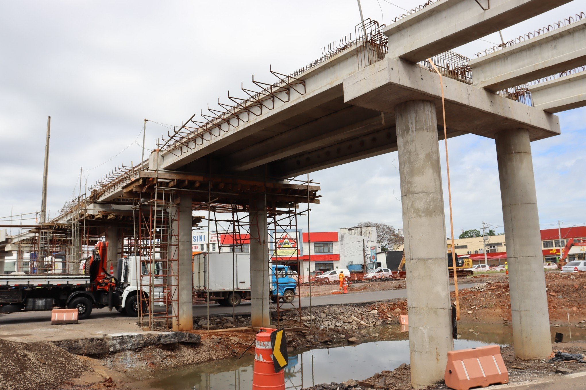 FOTOS: Veja a evolução das obras da BR-116 no Complexo Scharlau