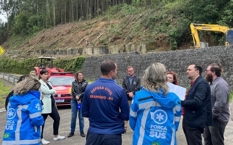 Força Nacional do SUS visita áreas de risco de Gramado