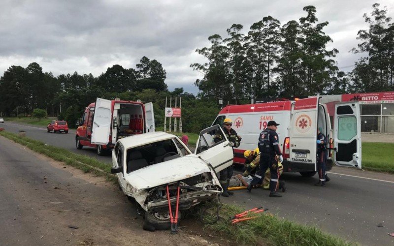 Duas pessoas ficaram feridas em acidente de trânsito na RS-239 | Jornal NH