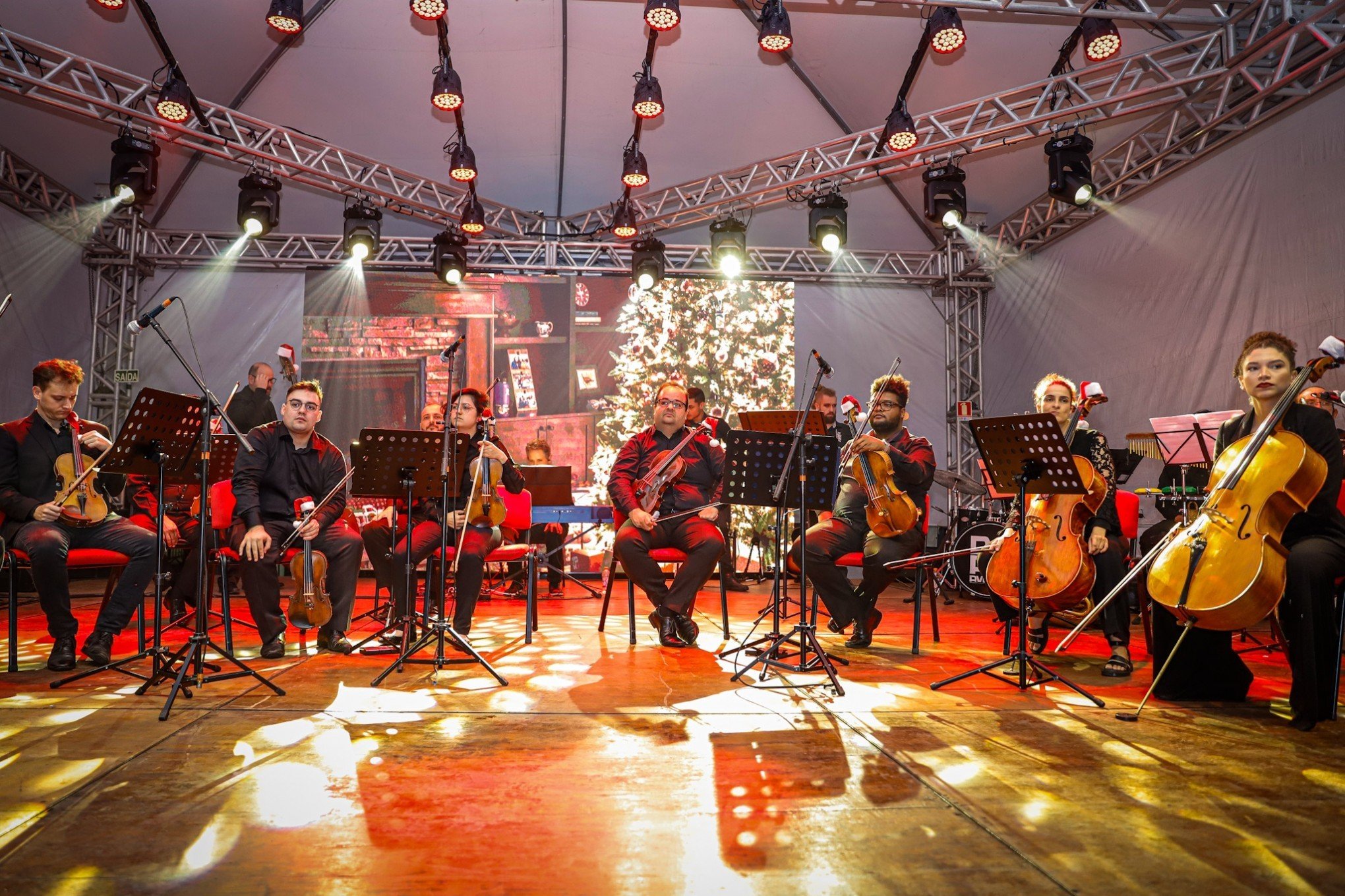 Abertura do 3Âº Feliz Natal em SÃ£o Leopoldo, na PraÃ§a da Biblioteca