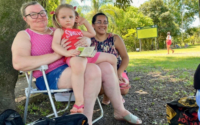 Elóida, Louise e Alice curtiram o domingo no Parque 