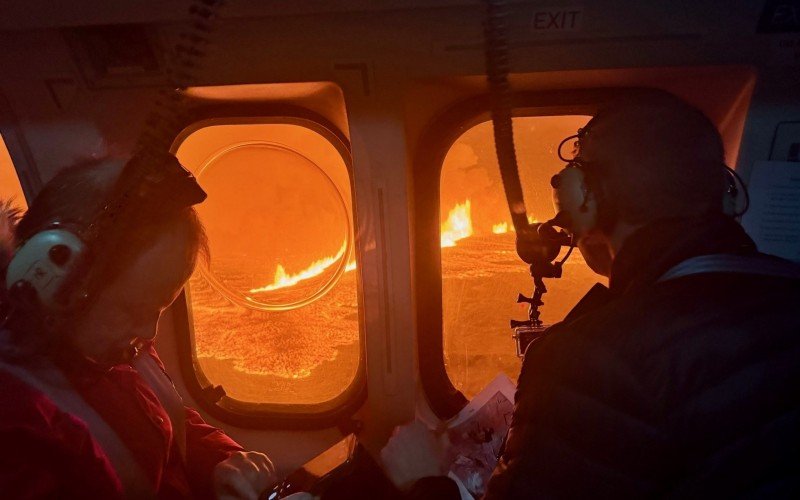 Imagens mostram erupÃ§Ã£o de vulcÃ£o na IslÃ¢ndia