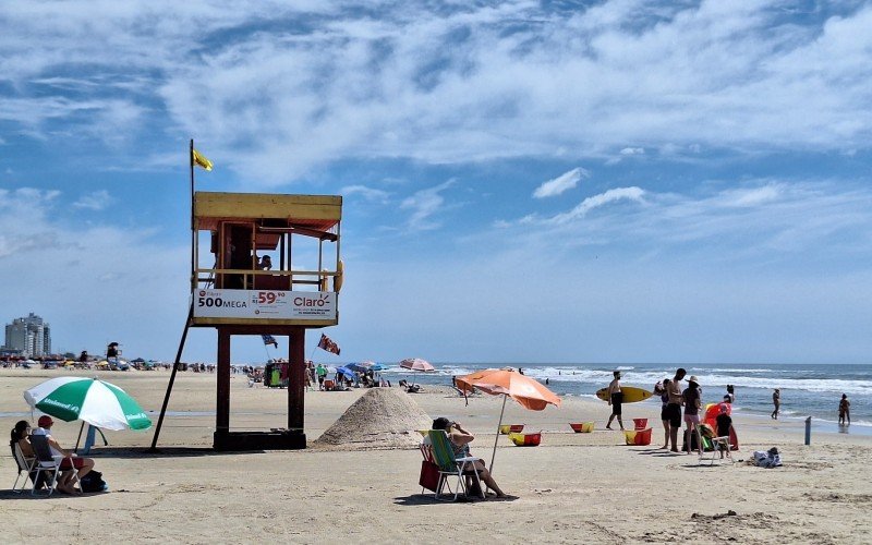 Dia de bandeira amarela em TramandaÃ­ (foto) e ImbÃ©