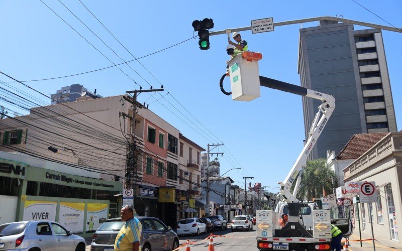 Câmeras foram instaladas na Rua Bento Gonçalves, no acesso ao Calçadão Oswaldo Cruz | abc+