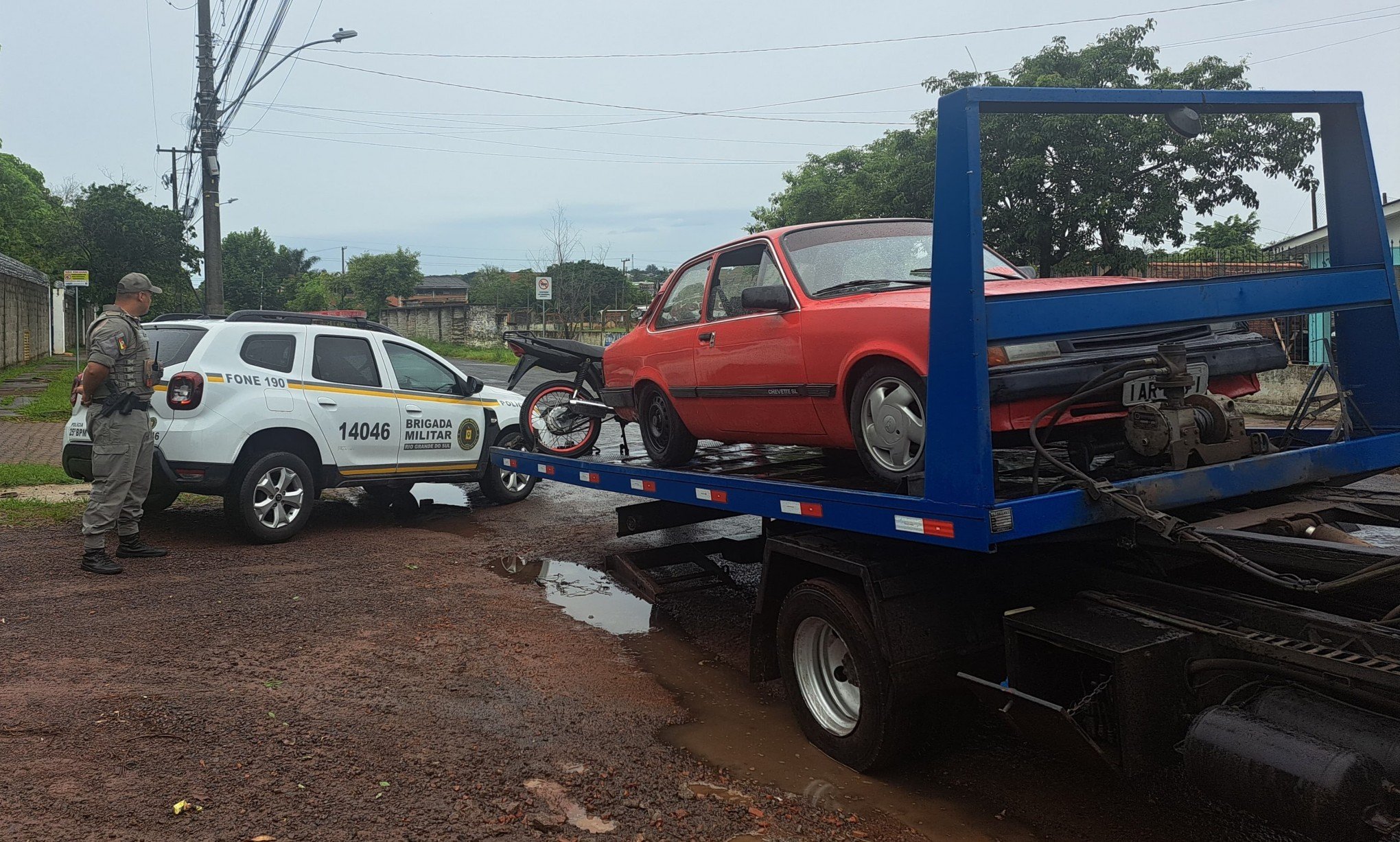 Chevette usado em racha na noite de Natal é apreendido em ação conjunta em São Leopoldo