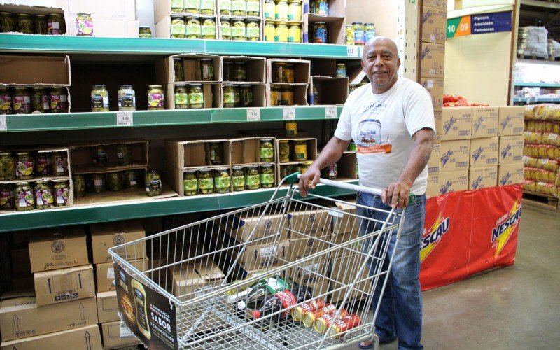 Fila para as compras de ano-novo