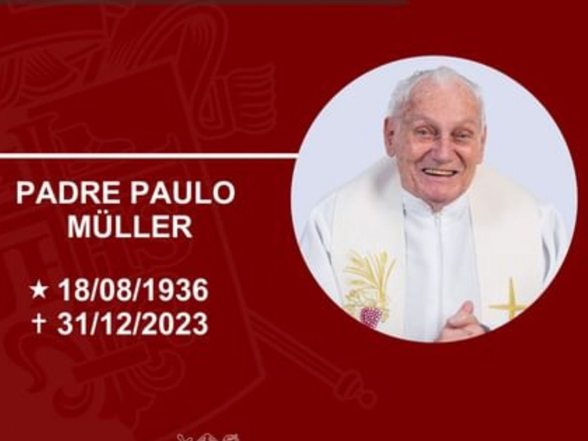 Aos 87 anos, morre padre Paulo Müller