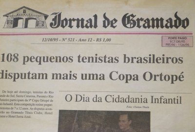 Primeira foto na capa do Jornal de Gramado