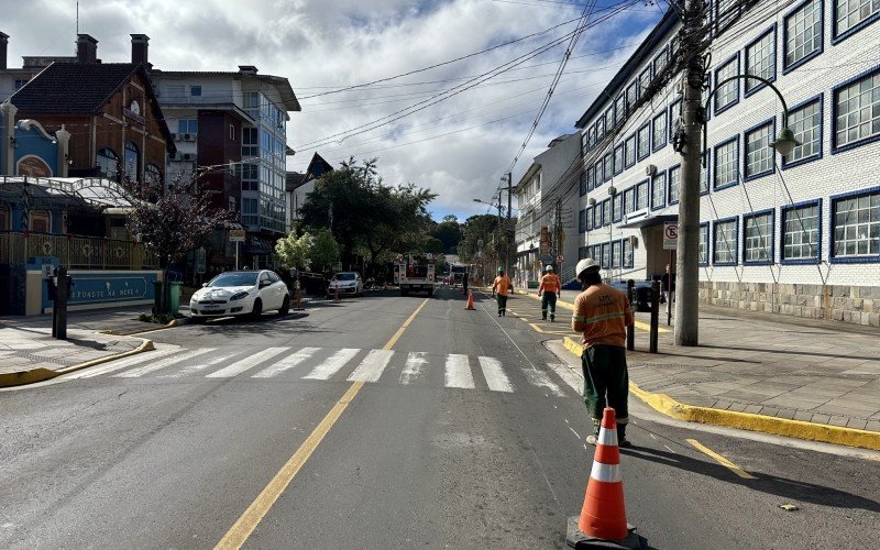 Corsan realiza obras na Ã¡rea central de Gramado