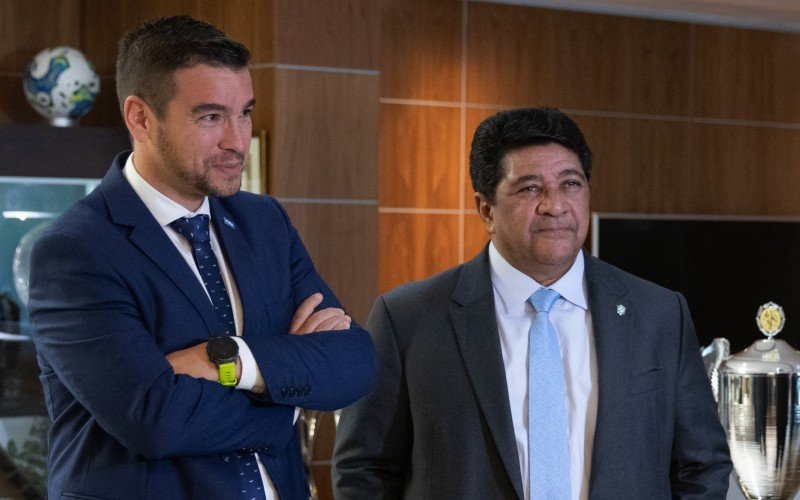 Emílio Garcia, diretor de assuntos jurídicos da Fifa, e Ednaldo Rodrigues, presidente da CBF | abc+