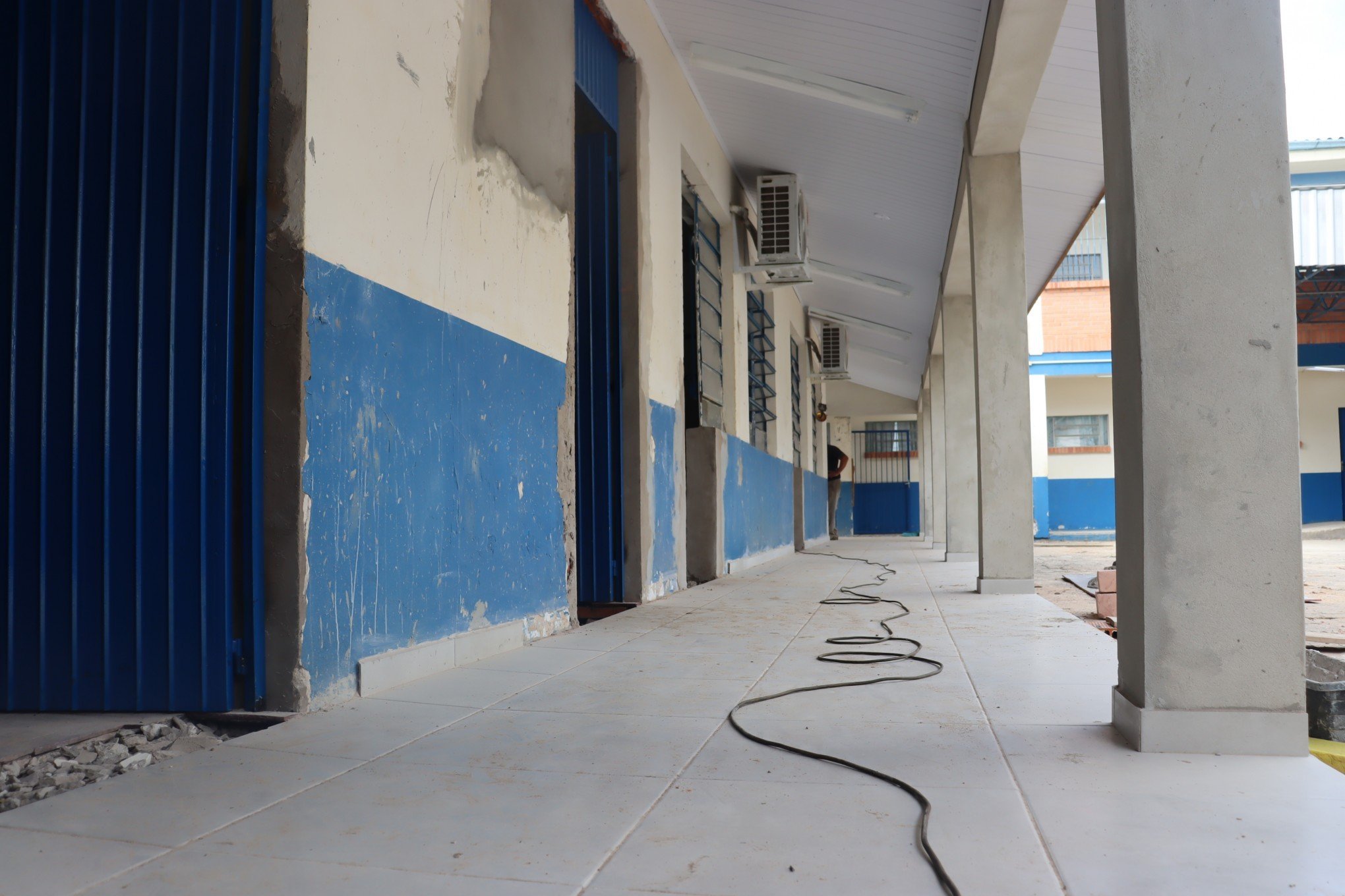 Obras em escolas leopoldenses durante as fÃ©rias - Emef Dilza Flores