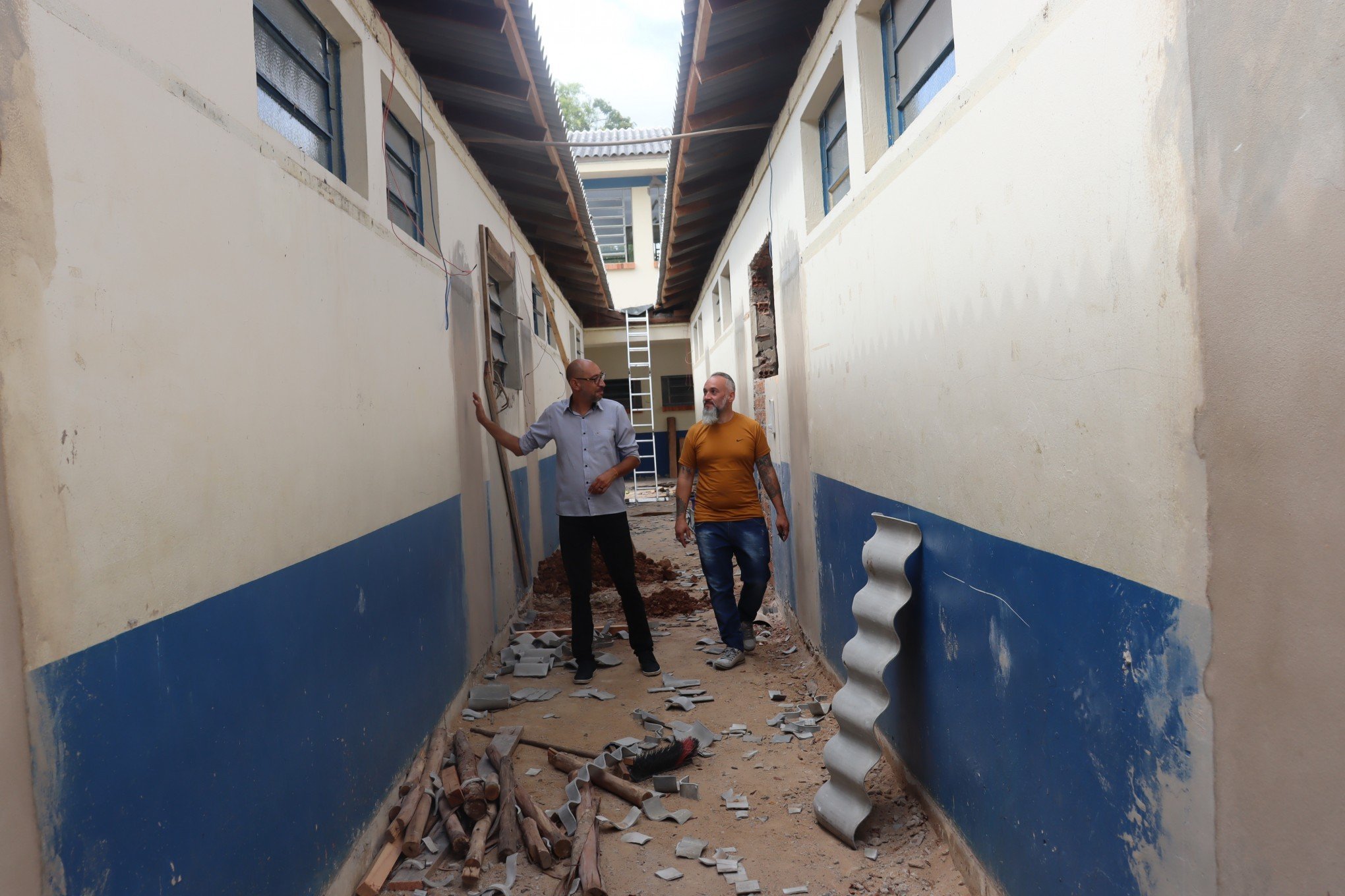 Obras em escolas leopoldenses durante as fÃ©rias - Emef Dilza Flores